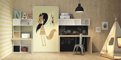 Bureau contemporain - ESTAMBUL - Lagrama - en bois / avec étagère / avec lit escamotable