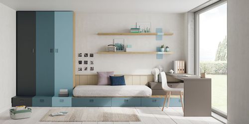 Chambre d'enfant blanche - ATENAS - Lagrama - bleue / en bois / pour garçon
