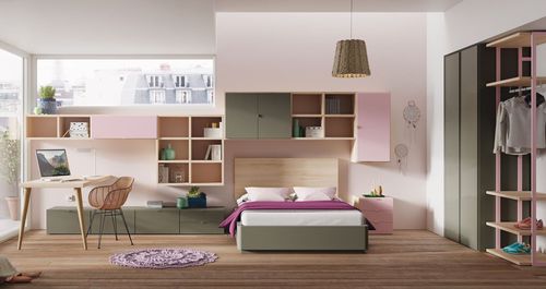 Chambre d'enfant blanche - VITORIA - Lagrama - rose / en bois / pour fille