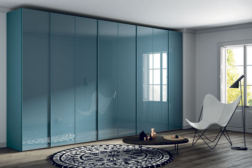 Armoire contemporaine - FR - Lagrama - en verre laqué / à portes battantes