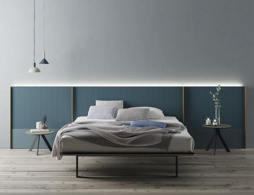 Tête de lit pour lit double - NEW KANDOR - Lagrama - contemporaine / en tissu / en bois