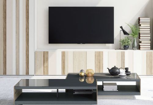 Table basse contemporaine - INSBRUC 2 - Lagrama - en bois / avec rangement / résidentielle