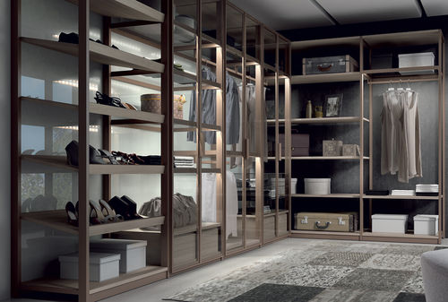 Armoire d'angle - PIVOTANTES - Sistema Midi - contemporaine / en bois / en verre