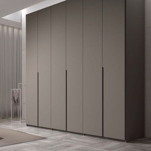 Armoire contemporaine - EDGE  - Sistema Midi - en bois laqué / à portes battantes / grise