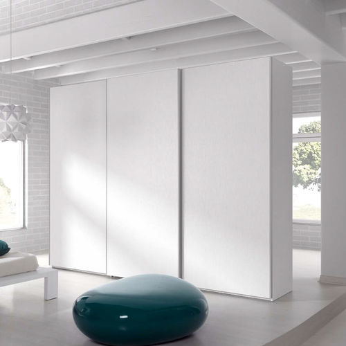 Armoire contemporaine - LINE  - Sistema Midi - en bois laqué / en aluminium anodisé / à porte coulissante