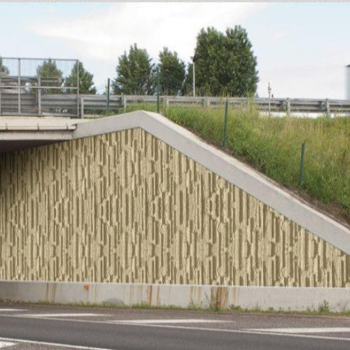 Matrice de coffrage pour mur - 0919 - STONEWOOD - Plasmacem - à effet dimensionnel / pour béton imprimé