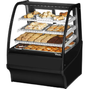 Vitrine contemporaine - TDM-DC-36-GE/GE-B-W - True Food International - sur plan / en verre bombé / en aluminium
