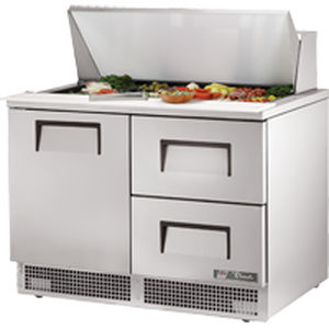 Table de préparation en inox - TFP-48-18M-D-2 - True Food International - en acier / en enduit / en polyéthylène