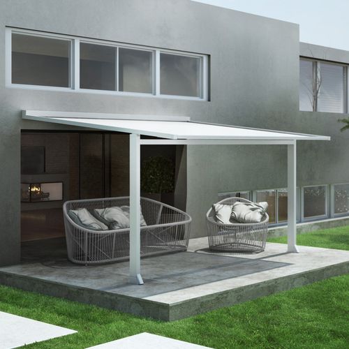 Pergola adossée - SCREEN - IL CEPPO - en aluminium / couverture coulissante en toile PVC