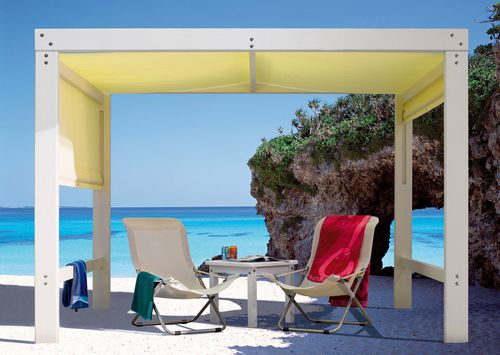 Pergola autoportée - CUBO - IL CEPPO - en bois / couverture en toile