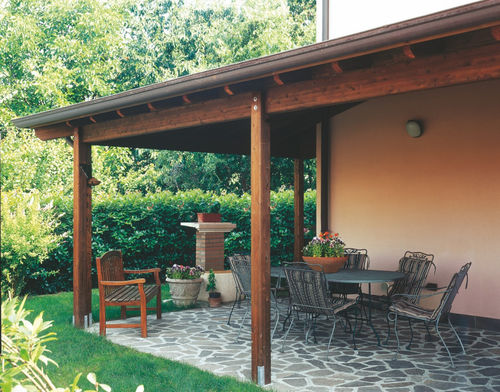 Pergola adossée - WENDY - IL CEPPO - en bois / couverture en bois