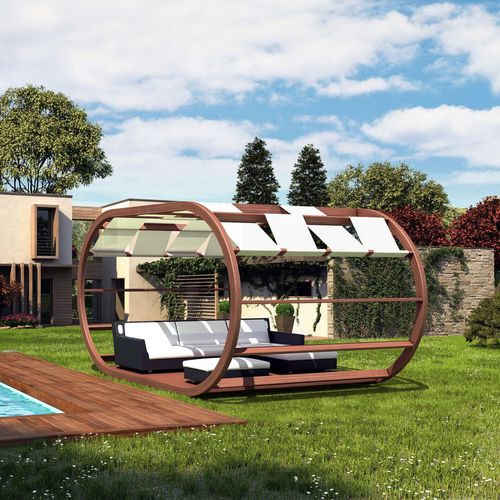 Pergola autoportée - SPACE - IL CEPPO - en bois / couverture en toile