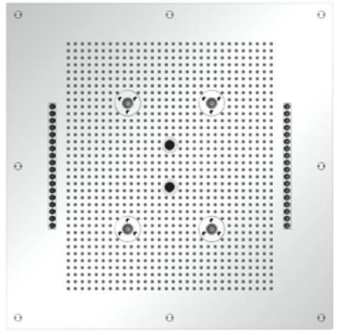Pommeau de douche encastrable au plafond - SENSE PRO - ASTRALPOOL - carré / avec éclairage intégré / thermostatique