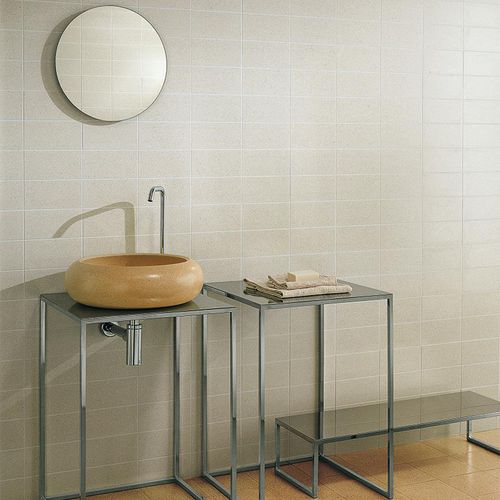 Vasque à poser - FRISBY - MIPA srl - en grains de marbre / ronde / contemporaine
