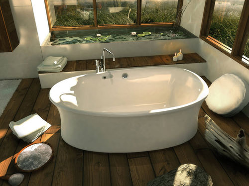 Baignoire ovale - AMBROSIA F - MAAX bathroom - à poser / en acrylique / blanche