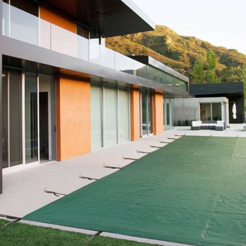 Couverture de piscine à barres - SUPERGREEN - DEL - manuelle / de sécurité / d'hiver