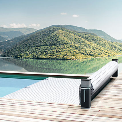 Couverture de piscine à lattes - TIXIT  - DEL - automatique / de sécurité / à capteur solaire