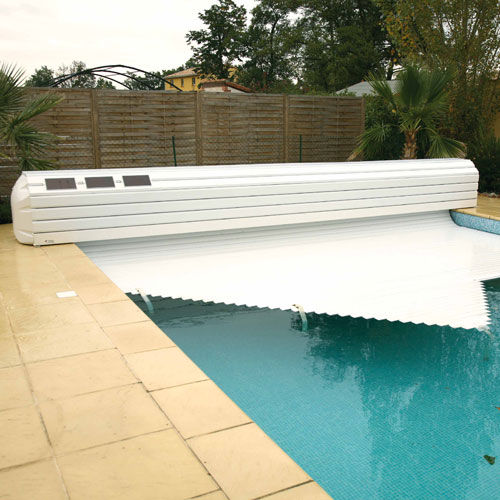 Couverture de piscine à lattes - ROLLOVER  - DEL - automatique / de sécurité / à capteur solaire