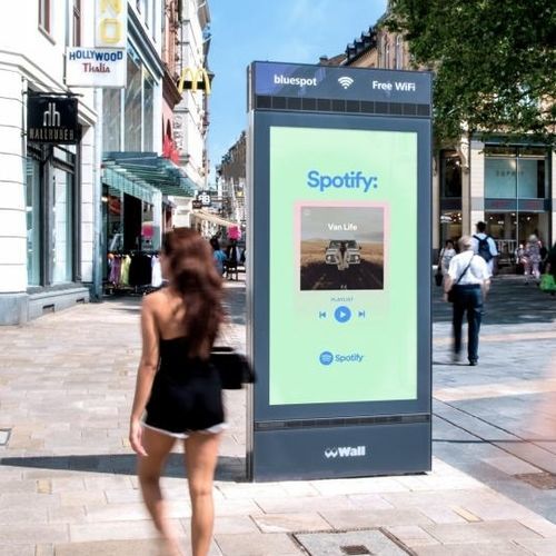 Panneau signalétique encastrable - JCDecaux - Mobilier Urbain - mural / en métal / en verre