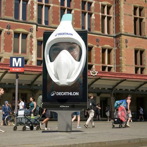 Panneau publicitaire à encastrer - JCDecaux - Mobilier Urbain - à LED