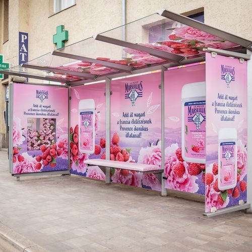 Abribus en acier - JCDecaux - Mobilier Urbain - en verre / avec banc / LED