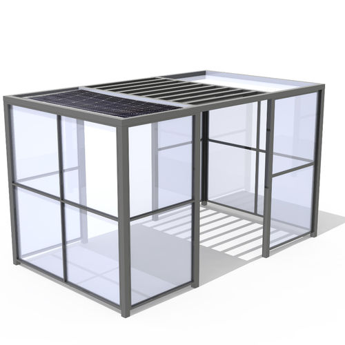 Abribus en inox - KUBIC - Aximum - en matériaux composites