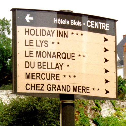 Panneau signalétique au sol - GOELETTE  - Aximum - en métal / d'orientation / d'extérieur