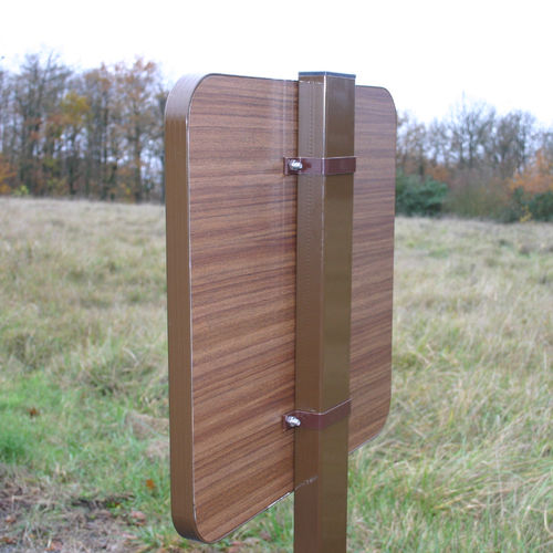 Panneau signalétique au sol - NATURE - Aximum - en bois / d'orientation / d'extérieur