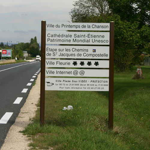 Panneau signalétique au sol - SESALYS  - Aximum - en PVC / d'orientation / double face