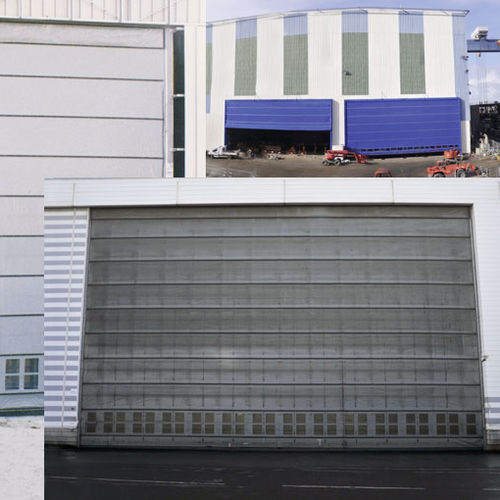 Porte industrielle sectionnelle - NERGECO - en métal / automatique / pour hangar