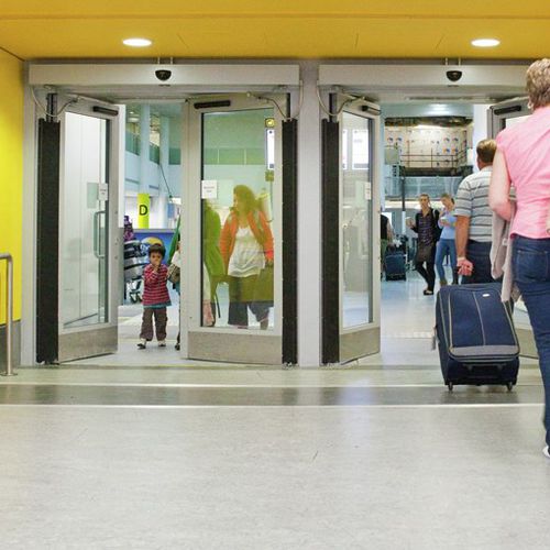 Porte à tambour - ASSA ABLOY - d'intérieur / en métal / battante