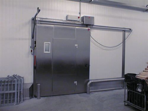 Porte industrielle coulissante - AS1001K - DAN-doors - en métal / automatique / vitrée