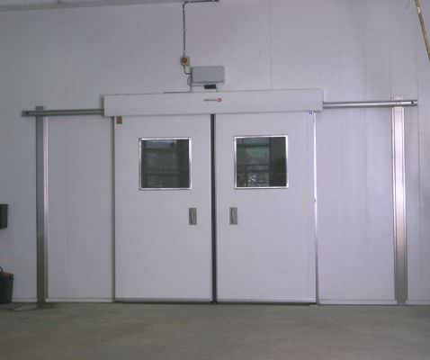 Porte industrielle coulissante - MS1001F - DAN-doors - en inox / automatique / pour l'industrie agroalimentaire