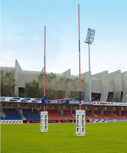 Poteau de rugby à sceller - sport France - en aluminium / jaune / FFR