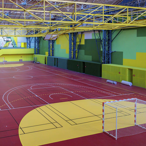 Sol sportif d'intérieur - LUMAFLEX ENERGY OMNISPORTS COMPACT  - Tarkett Sports Indoor - en bois / en vinyle / pour athlétisme