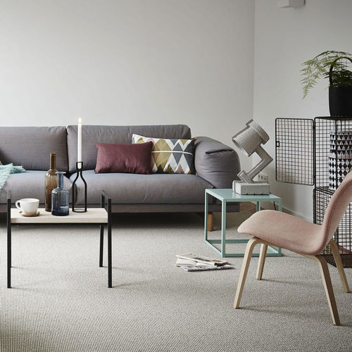 Moquette bouclée - AIRMASTER® - Tarkett RESIDENTIAL - synthétique / uni / grise