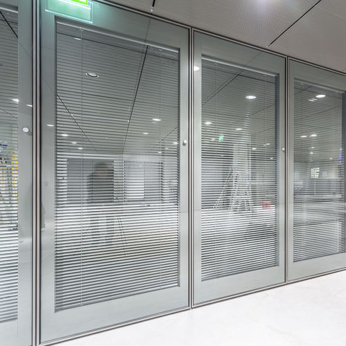 Cloison mobile - LUMIERE - ALGAFLEX - vitrée / en aluminium / professionnelle