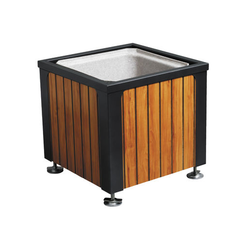 Jardinière en acier - SYMBIOS - HUSSON INTERNATIONAL - carrée / contemporaine / pour espace public