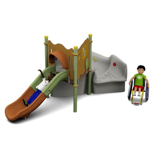 Toboggan droit - PICCOLO 1 FORESTIC : JPX-0030  - HUSSON INTERNATIONAL - pour aire de jeux