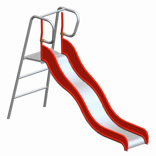 Toboggan droit - SOLO+ : JIN-0536  - HUSSON INTERNATIONAL - pour aire de jeux / en acier inoxydable