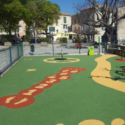 Revêtement de sol en EPDM - HEXDALLE - pour extérieur / pour aire de jeux / en dalles