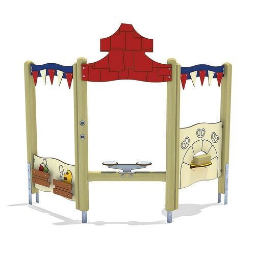 Cabane pour enfant pour aire de jeux - MARKET STALL - eibe Produktion + Vertrieb GmbH & Co KG - au sol