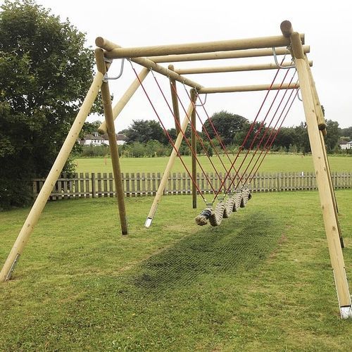 Balançoire en bois - SNAKE  - eibe Produktion + Vertrieb GmbH & Co KG - en acier galvanisé / multiple / pour parc de jeux