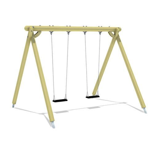 Balançoire en bois - ALBATROS  - eibe Produktion + Vertrieb GmbH & Co KG - double / pour parc de jeux / avec assise droite