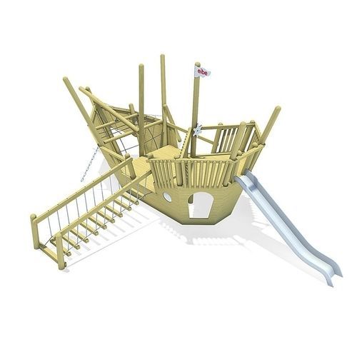 Structure de jeu pour aire de jeux - PINTA   - eibe Produktion + Vertrieb GmbH & Co KG - en acier / en HPL / modulaire