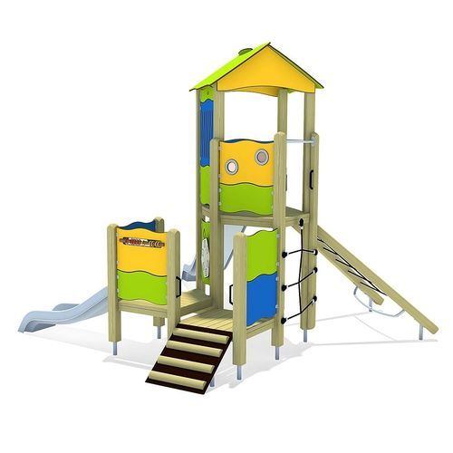 Structure de jeu pour aire de jeux - WINNI  - eibe Produktion + Vertrieb GmbH & Co KG - en acier / en HPL / modulaire