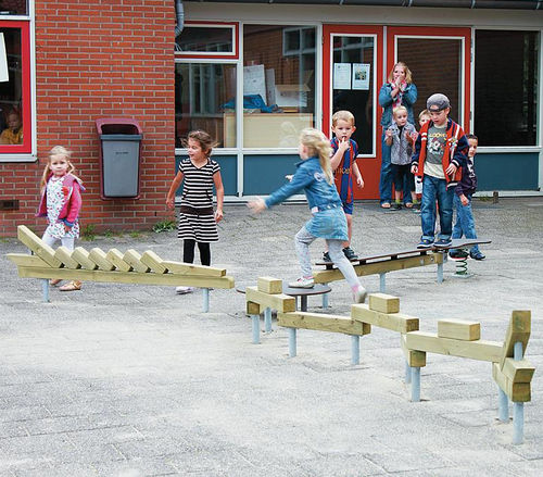 Parcour d'obstacles pour aire de jeux - TERRACOMBI MIDI  - eibe Produktion + Vertrieb GmbH & Co KG - plate-forme / passerelle / bascule