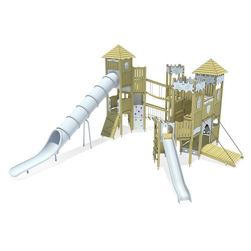 Tour de jeux pour aire de jeux - ST. GEORGE'S  - eibe Produktion + Vertrieb GmbH & Co KG - avec toboggan / avec mur d'escalade / en bois