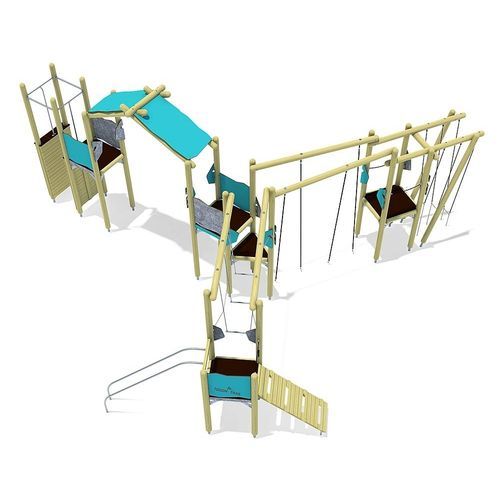 Structure de jeu pour aire de jeux - TRIANGLE OF FORCES  - eibe Produktion + Vertrieb GmbH & Co KG - en bois / modulaire / avec abri