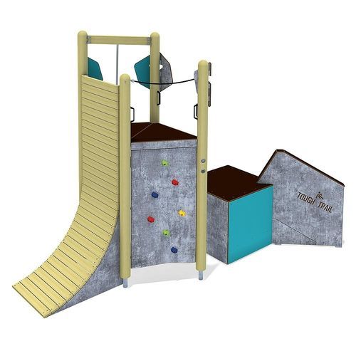 Grimpeur pour aire de jeux - BASE CLIMB  - eibe Produktion + Vertrieb GmbH & Co KG - avec trampoline